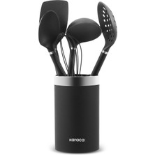 Karaca Noir Magic 6 Parça Standlı Servis Seti