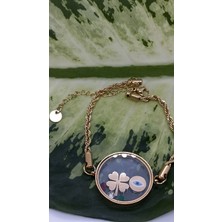 Netice Öylek Etice Öylek Özel Üretim Vip Model Fanuslu Yonca Bileklik(17+5 Cm)