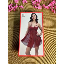 Büşra Bayan Dolgulu Gecelik 730 Bordo