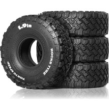 Aiorwel 1/10 Rock Track Redcat SCX10 Ii Axial Yikong D90 Trx4 Trx6 Rc Araba Lastiği Için 4 Adet 1.9 Inç 116 mm Kauçuk Lastikler (Yurt Dışından)
