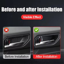Aiorwel Toyota Land Cruiser 250 Prado LC250 2024 Araba Iç Kapı Kase Kapağı Döşeme Iç Aksesuarlar Karbon Fiber (Yurt Dışından)