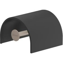 VitrA Origin A4488834 Kapaklı Tuvalet Kağıtlığı, Fırçalı Nikel
