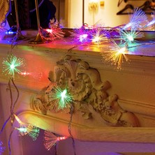 4 Metre Rgb Renkli Fiber Optik Ledli Kirpi LED Işık Yılbaşı Işığı Yılbaşı Ağacı Işığı Modlu Fişli