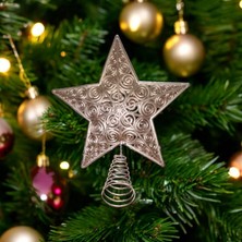 Oktay Sesal Vıp Deluxe Yılbaşı Çam Ağacı Tepe Yıldızı Rose Gold 23  cm  Noel Ağacı Tepe Yıldızı Yılbaşı Süsleri