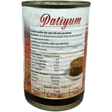 Patiyum Sığır Etli Kedi Konserve - 20 adet