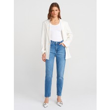 71786 Slim Denim Mom Pantolon-Mavi