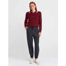 Dilvin 71608 Manşetli Jogger Pantolon-Antrasit