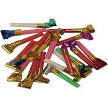 Oktay Sesal 8 Adet Büyük Boy Doğum Günü Parti Düdüğü Noel Yılbaşı  Kaynana Dili Düdük Sesli Renkli Uzayan Düdük