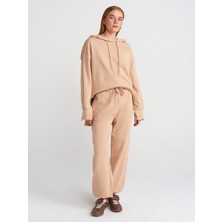 Dilvin 70458 Basic Jogger Pantalon-Açık Bej