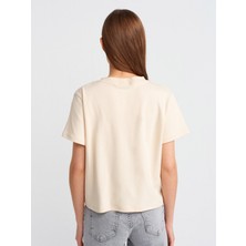 Dilvin 30584 Bisiklet Yaka Pamuklu T-Shirt-Bebe Mavi