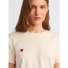 Dilvin 30584 Bisiklet Yaka Pamuklu T-Shirt-Bebe Mavi