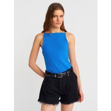 Dilvin 21020 Halter Yaka Top-Koyu Kahve