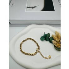 Gly Çlk Bijuteri Çelik Bileklik (Gold) Blk 242