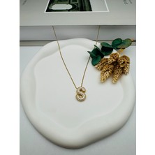 Gly Çlk Bijuteri Balon Harf Çelik Kolye(S) Harf 45 cm  (Gold) 0106231