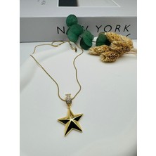 Charmlı Çelik Kolye (Gold) 0106310