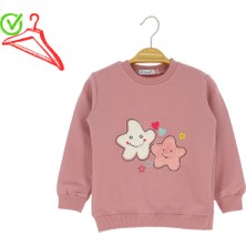Kız Çocuk Sweatshirt Yıldız Baskılı