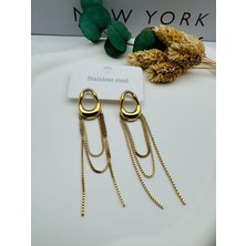 Favori Model Çelik Küpe (Gold) KP484
