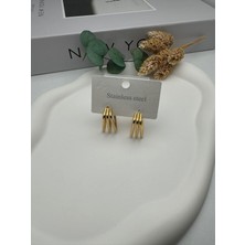 Gly Çlk Bijuteri Çelik Küpe (Gold) KP466