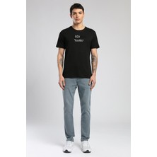 Lee Cooper Desav Erkek %100 Pamuk O Yaka T-Shirt Siyah