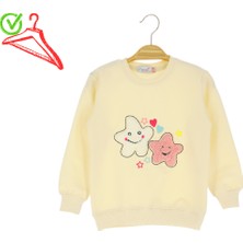 Kız Çocuk Sweatshirt Yıldız Baskılı
