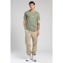 Lee Cooper Desav Erkek %100 Pamuk O Yaka T-Shirt Haki