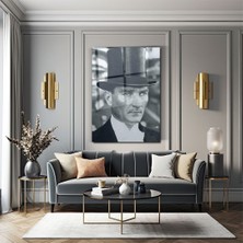 Zera Wall Mustafa Kemal Atatürk Siyah Beyaz Portre Cam Tablo- Ev ve Ofis Dekorasyonu-Ulu Önder- Atatürk