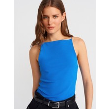 Dilvin 21020 Halter Yaka Top-Koyu Kahve