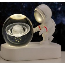 Cam Küre LED Işıklı USB Ahşap Tabanlı 3D Görsel Ev Ofis Masaüstü Lambası Hediyelik