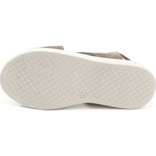 Kadın Vizon Çapraz Bantlı Dolgu Taban Hakiki Deri Comfort Sandalet