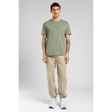 Lee Cooper Mattias Erkek %100 Pamuk O Yaka T-Shirt Haki