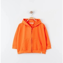 Tiffany Tekstil Tiffany Sweatshirt Kapüşonlu Oversize Theme Turuncu