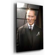 Zera Wall Mustafa Kemal Atatürk 3D Görünümlü Cam Tablo- Ev ve Ofis Dekorasyonu- Modern-Atatürk