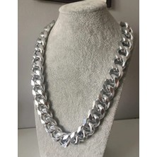 Netice Öylek Özel Traşlı Vip Model Zincir Kolye(55 Cm)