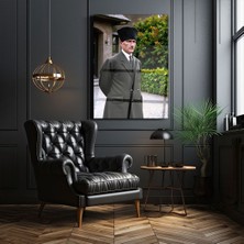 Zera Wall Mustafa Kemal Atatürk Zamanın Ötesinde Cam Tablo- Ev ve Ofis Dekorasyonu-Hediyelik-Atatürk-Dekoratif-3d
