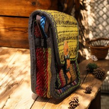 DEHNA El Dokuma Kilim Desenli Omuz Çantası – Eşsiz ve Şık Tasarım Mini (En: 20CM, Boy: 20CM, Genişlik: 5cm)