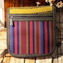 DEHNA El Dokuma Kilim Desenli Omuz Çantası – Eşsiz ve Şık Tasarım Mini (En: 20CM, Boy: 20CM, Genişlik: 5cm)