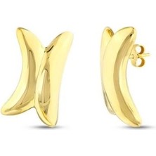 Assos Altın Tasarım Küpe - 14K