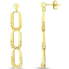 Tasarım Altın Küpe - 14K - 3.43GR