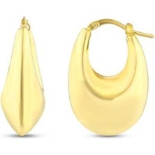 Tasarım Altın Halka Küpe - 14K - 4.22GR