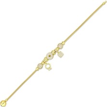 Assos Altın Tektaş Charm Bileklik - 14K