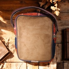 DEHNA El Dokuma Kilim Desenli Omuz Çantası – Eşsiz ve Şık Tasarım Midi (En: 20CM, Boy: 24CM, Genişlik: 8cm)