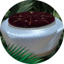 Lüks Imam Sarığı,bordo Sarık,imam Fesi,cübbe,takke,cami Malzemeleri ,S225