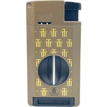 Parmida Trinidad Habana-Cuba Çift Torch Puro Çakmağı V-Cut Puro Kesicili - Kahverengi