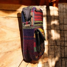 DEHNA El Dokuma Kilim Desenli Omuz Çantası – Eşsiz ve Şık Tasarım Çift Cep (En: 25CM, Boy: 25CM, Genişlik: 7cm)