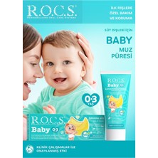 Rocs Baby Süt Dişler için  Muz Püresi 0-3 Yaş Diş Macunu 45 ml