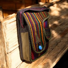 DEHNA El Dokuma Kilim Desenli Omuz Çantası – Eşsiz ve Şık Tasarım Tek Cep (En: 20CM, Boy: 23CM, Genişlik: 6cm)