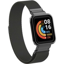 Xiaomi Redmi Watch (Mi Watch Lite) Uyumlu Krd-58 Metal Kordon Zore - SIYAH-8680436421109-MRYN71564