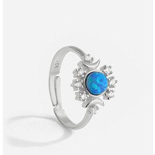 Meks Jewels Opal Taşlı Gümüş Yüzük