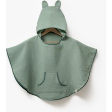 Hafy Baby  Organik Pamuklu Mint 4 Katlı Müslin Panço