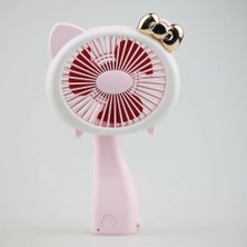 Şarjlı El Fanı Vantilatör 3 Kademeli Kırmalı Işıklı Mini Fan 17*11 cm